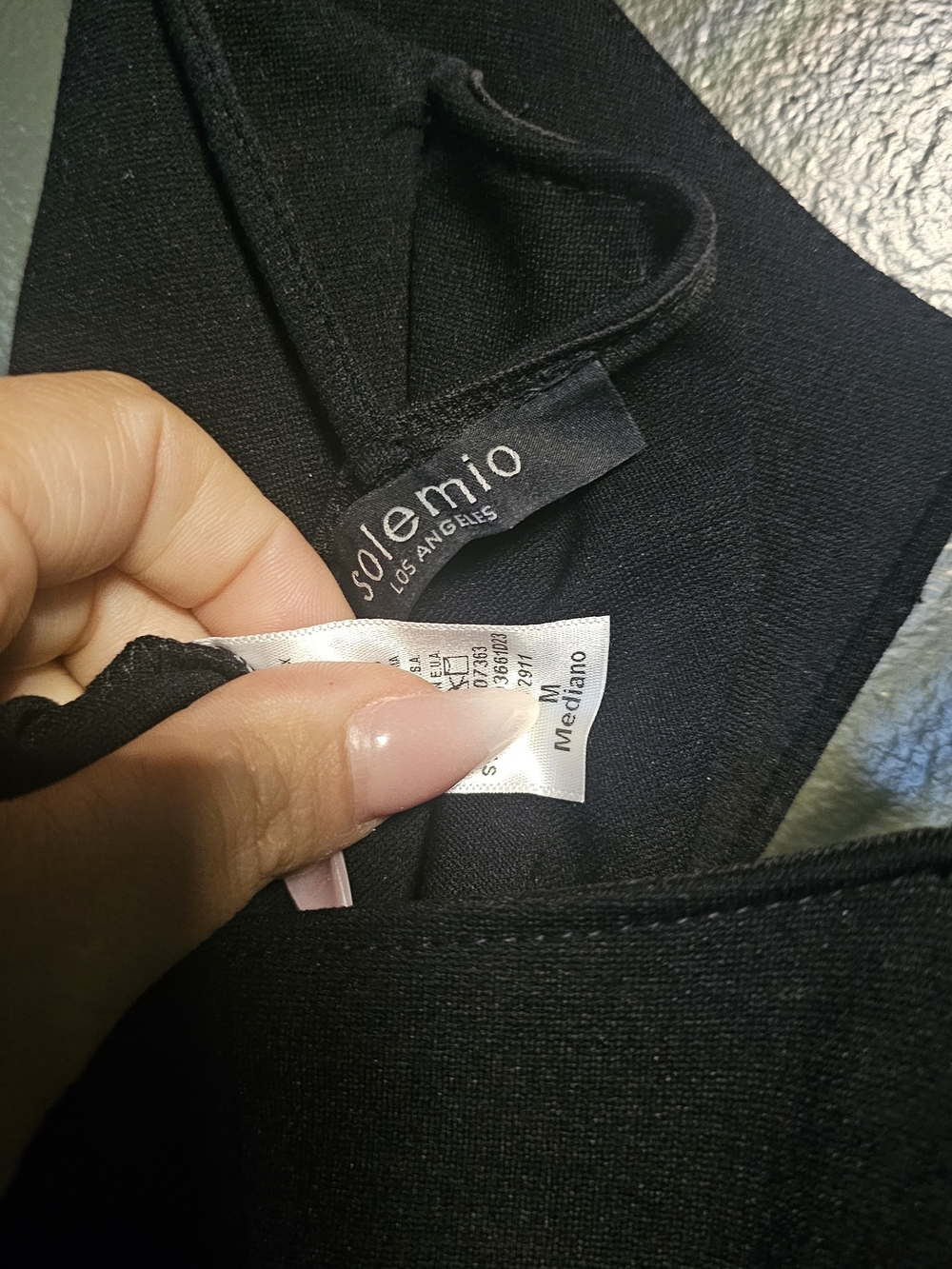 Solemio Black Spaghetti-Strap Bodycon Mini Dress - Picture 3 of 3